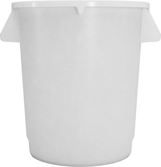 Bronco 10 gal. White Waste Bin Trash Container