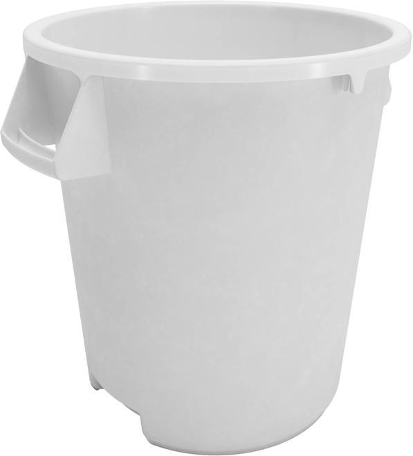 Bronco 10 gal. White Waste Bin Trash Container
