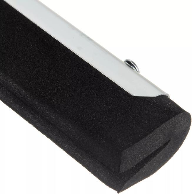 Flo-Pac 18" Straight Plated Floor Squeegee, Black Double Foam