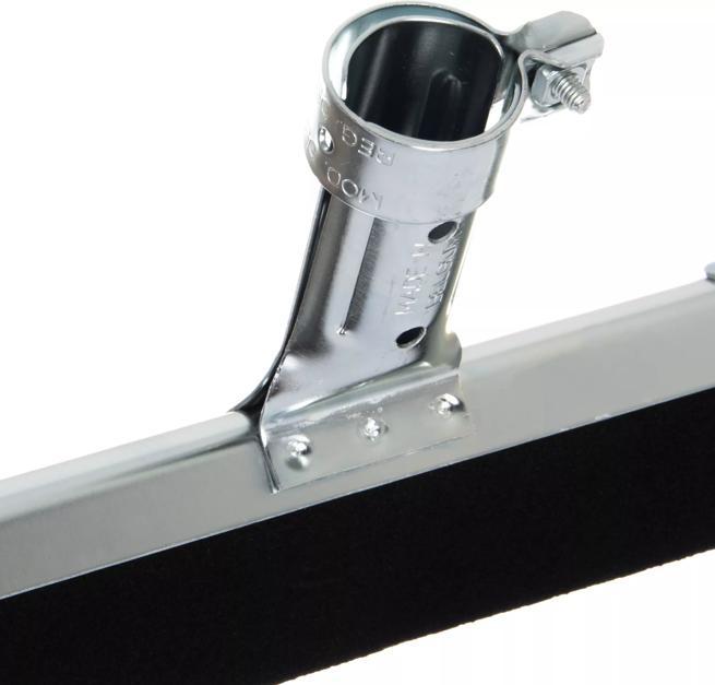 Flo-Pac 18" Straight Plated Floor Squeegee, Black Double Foam