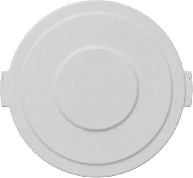 Bronco 32 gal. White Waste Bin Trash Container Lid