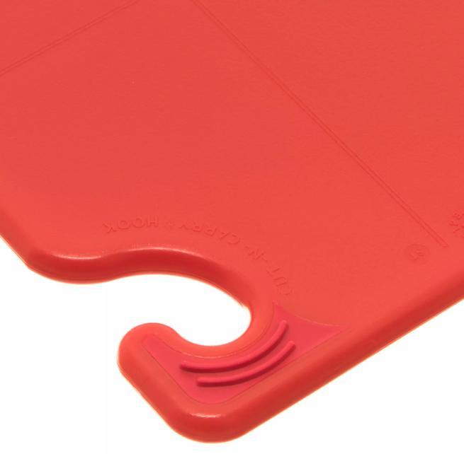 Saf-T-Grip Bar Cutting Board 6"x9", Red