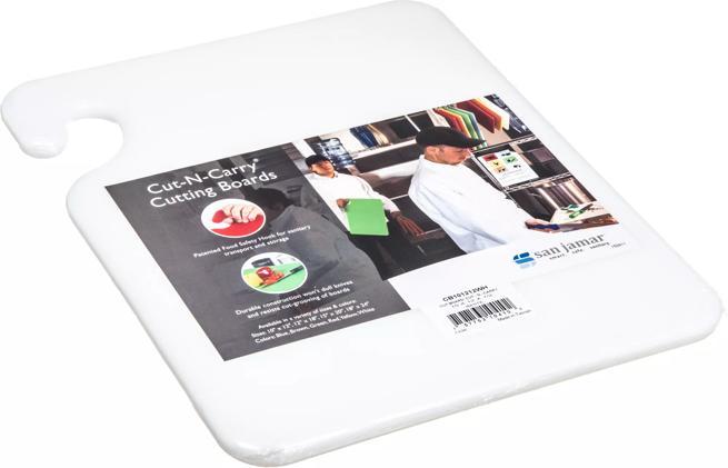 Cut-N-Carry Cutting Board 10"x12", White