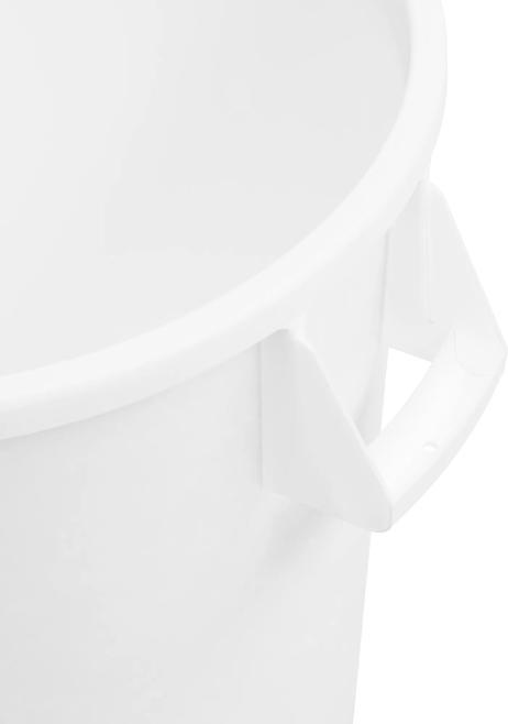 Bronco 20 gal. White Waste Bin Trash Container
