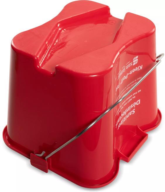 San Jamar 8 Qt. Kleen Pail Pro, Red