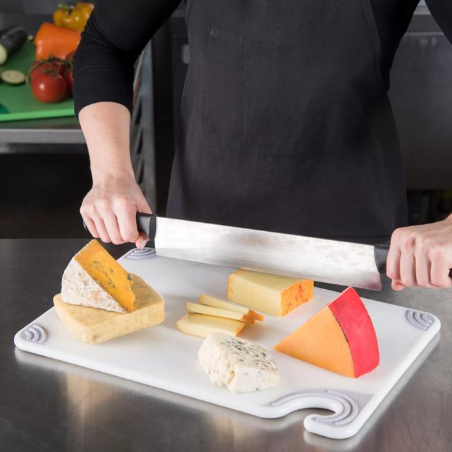 Saf-T-Grip Cutting Board 12"x18", White