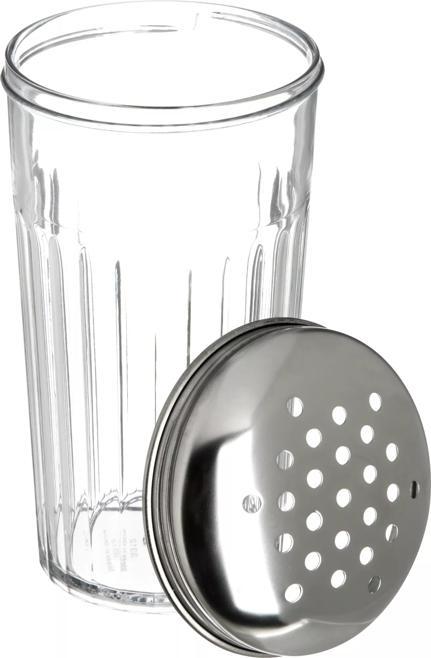 12 oz. Fluted Cheese Shaker with Stainless Steel Lid