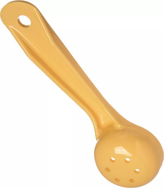 1 oz. Measure Miser Portion Spoon, Perforated Short Handle, Yellow