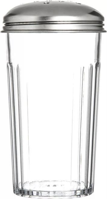 12 oz. Fluted Cheese Shaker with Stainless Steel Lid
