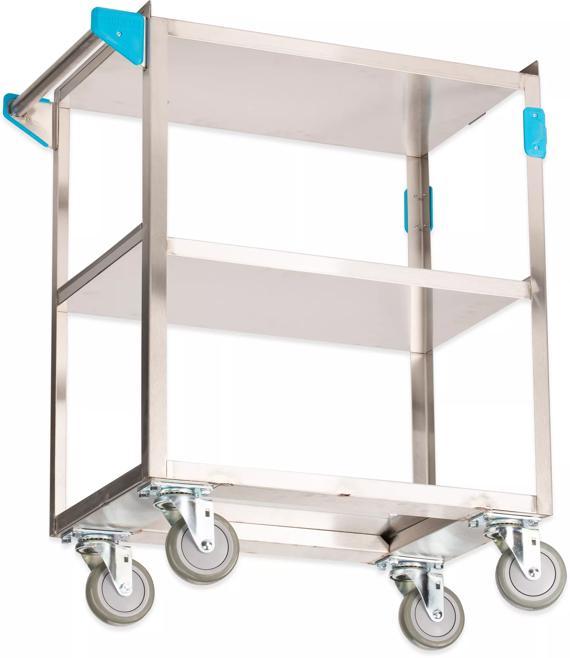 24" x 15-1/2" x 32-1/2" 3-Shelf Stainless Steel Utility Cart, 300 lb. Capacity