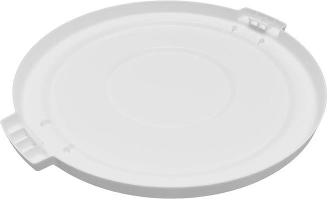 Bronco 32 gal. White Waste Bin Trash Container Lid