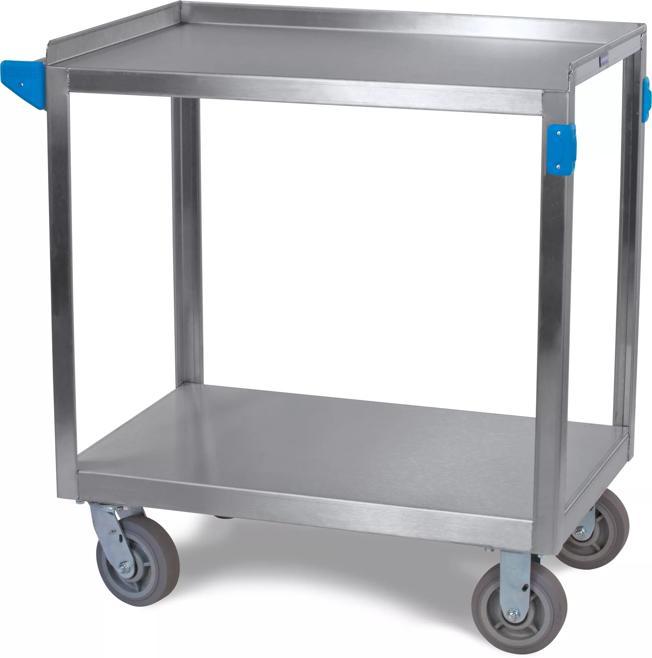 33" x 21" x 32-1/2" 2-Shelf Stainless Steel Utility Cart, 700 lb. Capacity