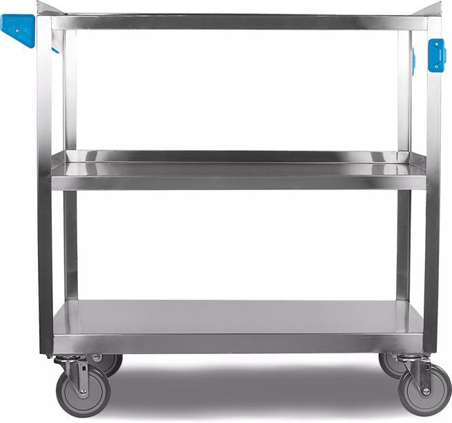 35" x 21" x 32-1/2" 3-Shelf Stainless Steel Utility Cart, 500 lb. Capacity