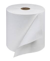White Roll Towel, 8"