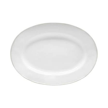 Beja 11-3/4" Oval Platter, White & Cream