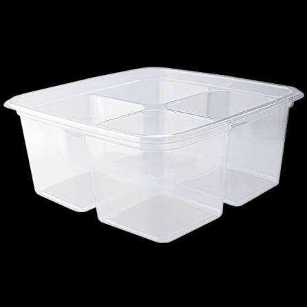 4-Compartment Square To-Go Box 6"