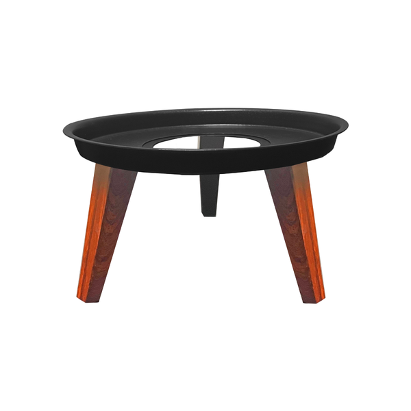 Rockwood Round Chafer Stand for 9 qt. Buffet Server, Titanium with Woodgrain Accents