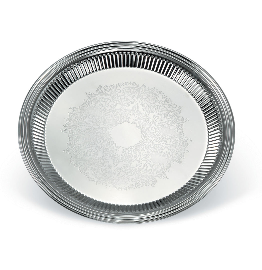 Esquire™ Round Fluted Tray - 16 IN