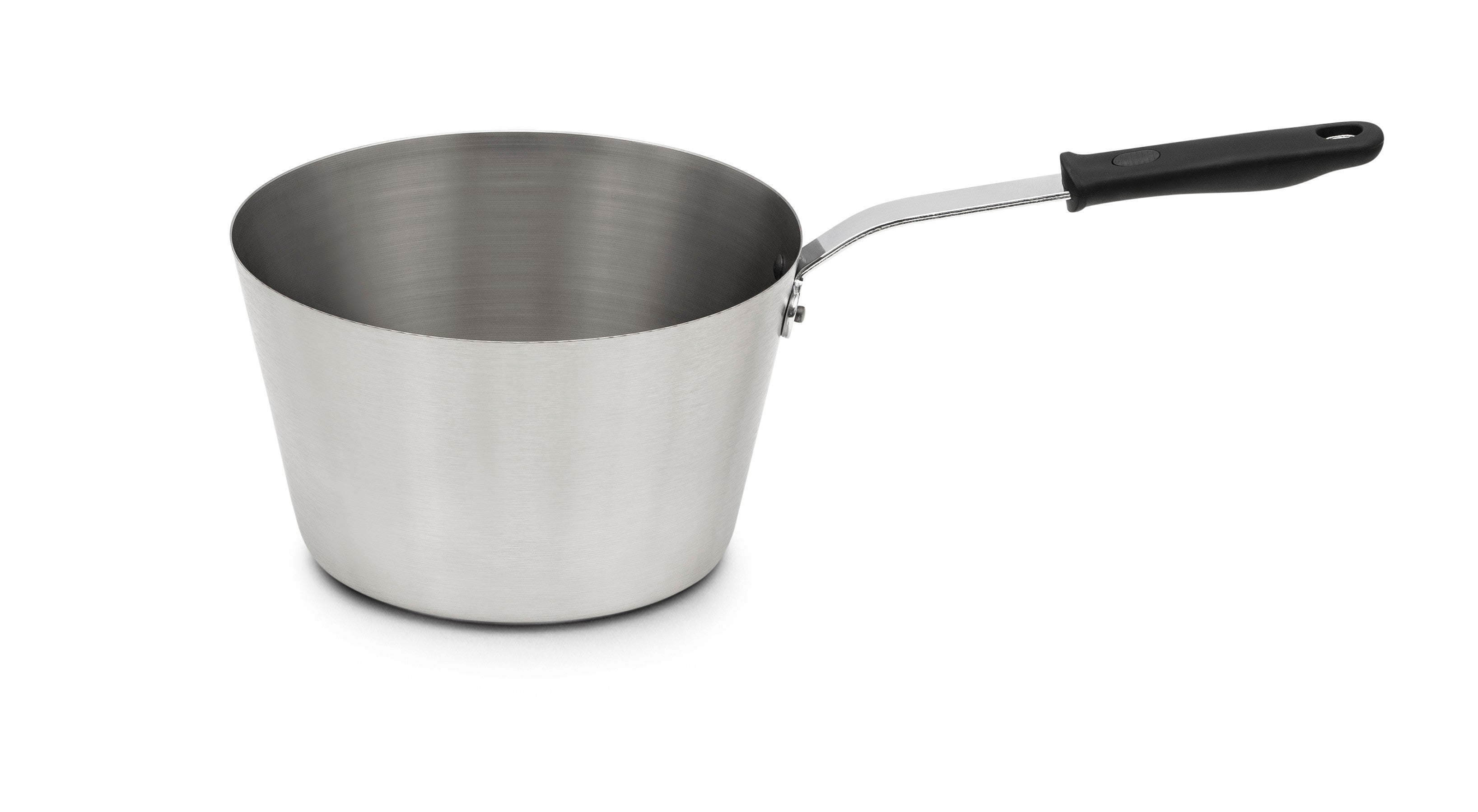 7-Quart Heavy-Duty Stainless Steel Tapered Saucepan and Silicone Handle