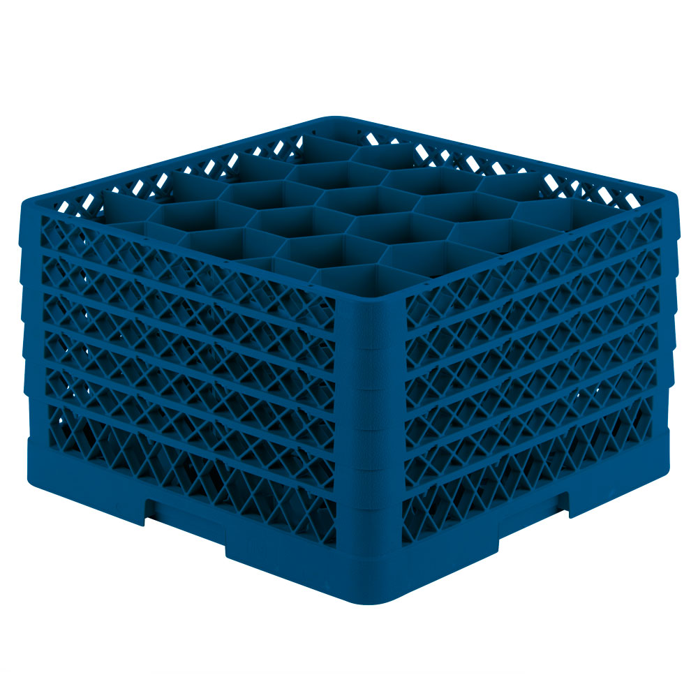 Traex® Full-Size Rack Max® Compartment Racks with 20 Hexagon shaped compartments and five extenders in Royal Blue