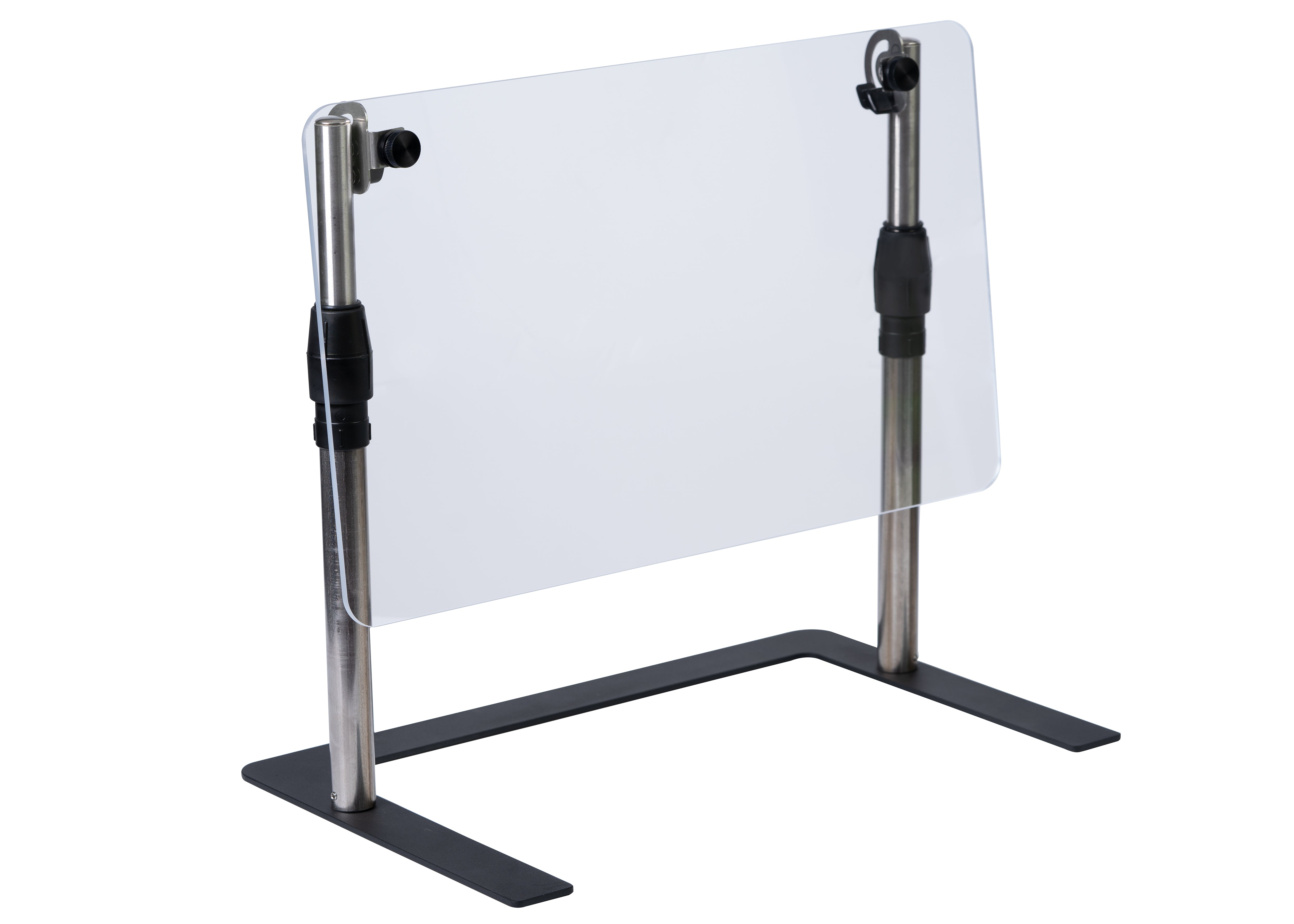 60-inch-Wide Mobile Adjustable Breath Guard with Flat Acrylic Panel