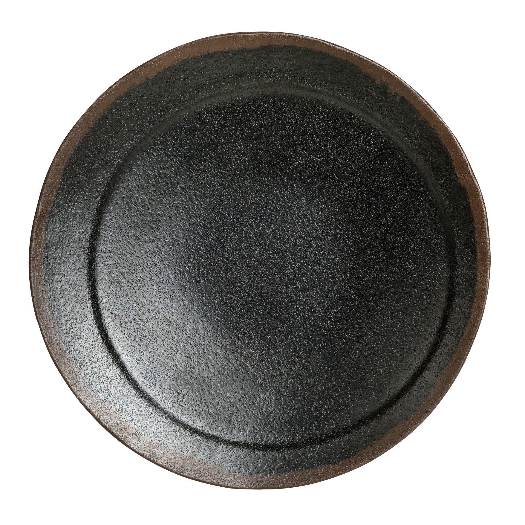 Round Plate 6.375" Dia. Grey Stone