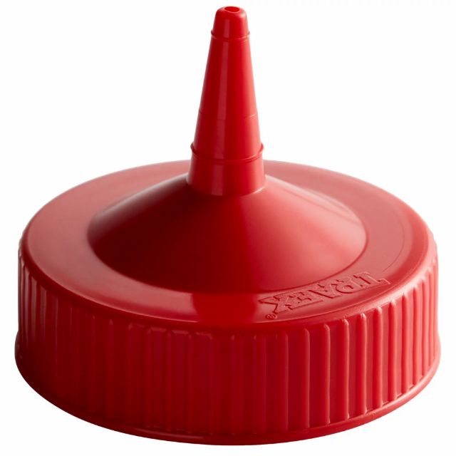 Traex® Squeeze Dispenser Replacement Cap with Single Tip Opening in Red