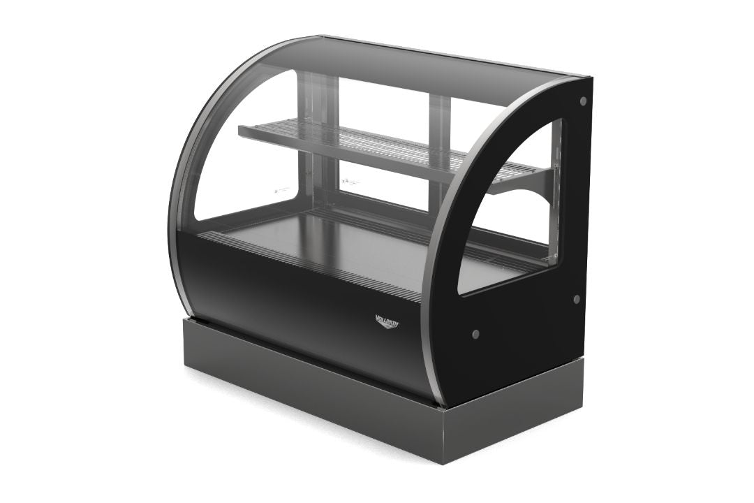 36-Inch-Wide 120-Volt Curved-Glass Countertop Refrigerated Deli Display Case with Rear Access