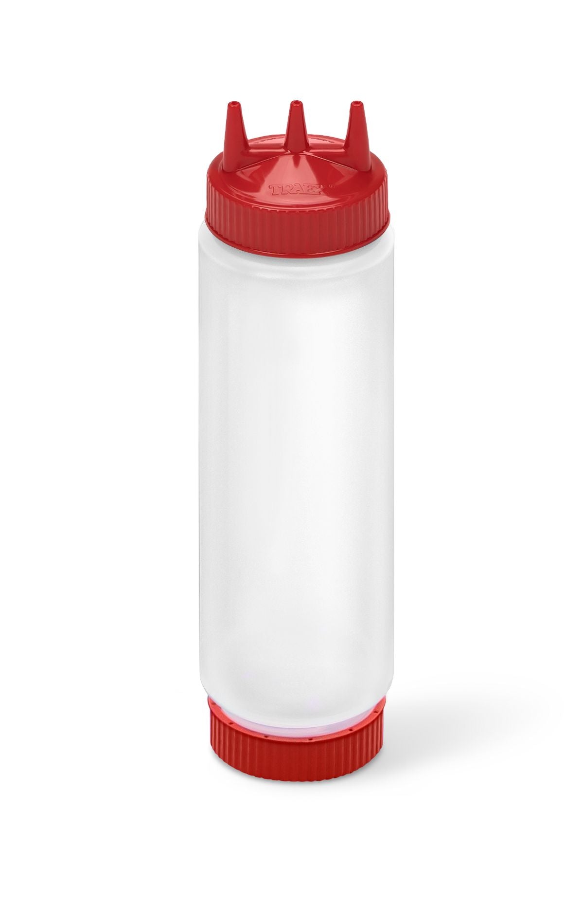 24 oz. Traex® Fifo Clear Squeeze Dispenser with Red Tri Tip™ and Base Cap