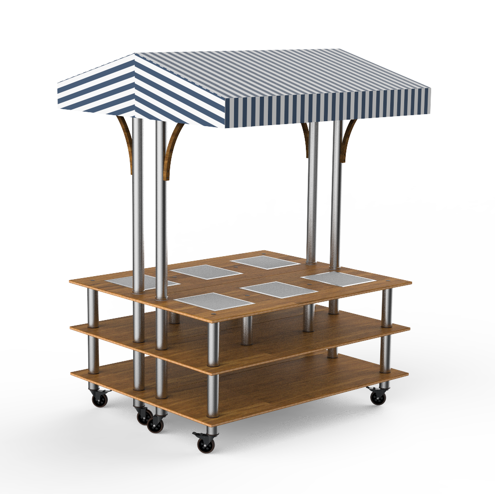 Square Market Warming Station L 71.0" W 67.0" Modular
