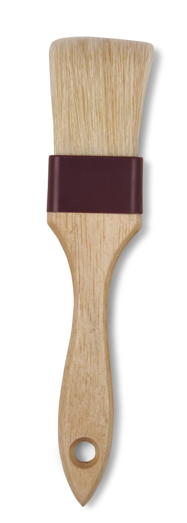 1 1/2-inch-wide flat wooden boar bristle pastry brush