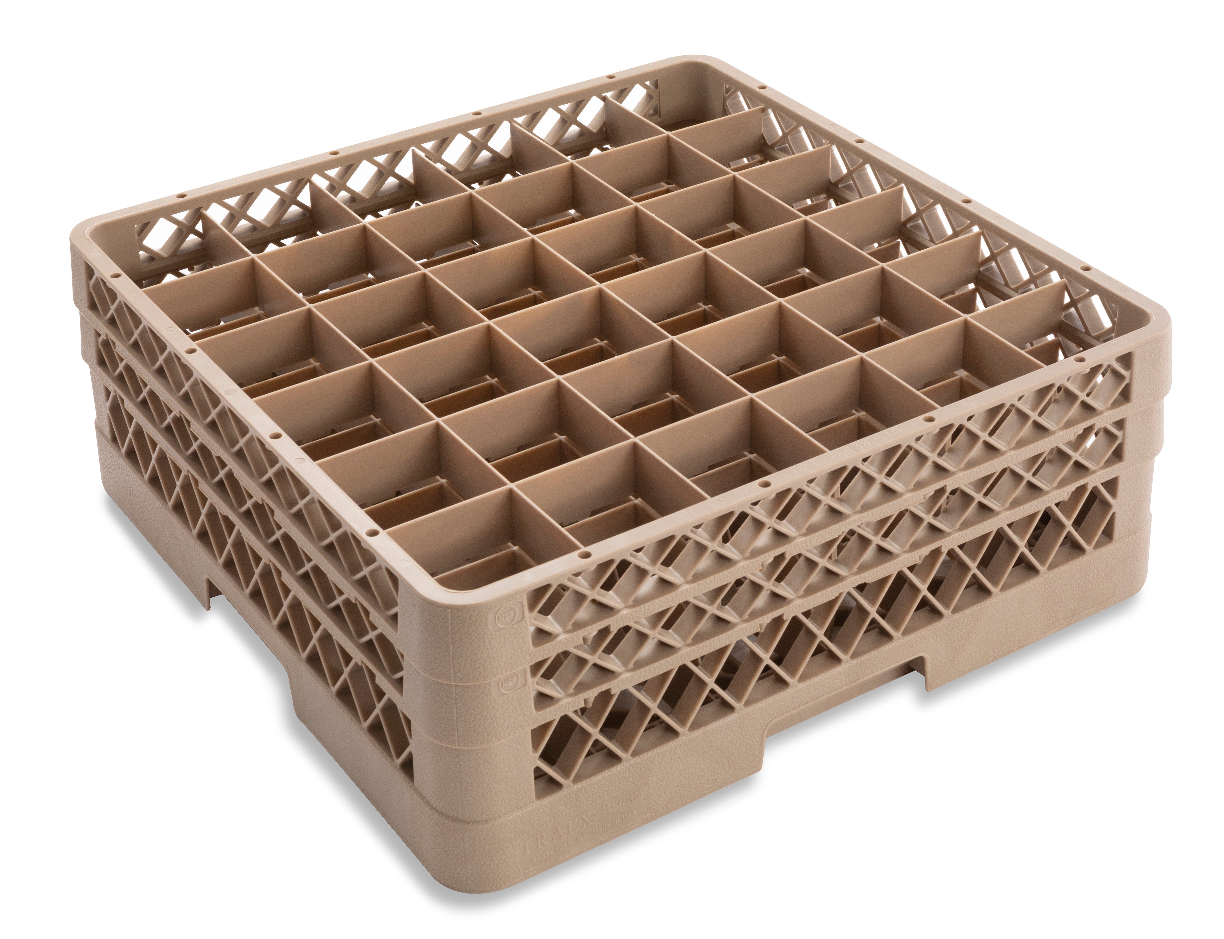 Traex® full-size square 36 compartment rack