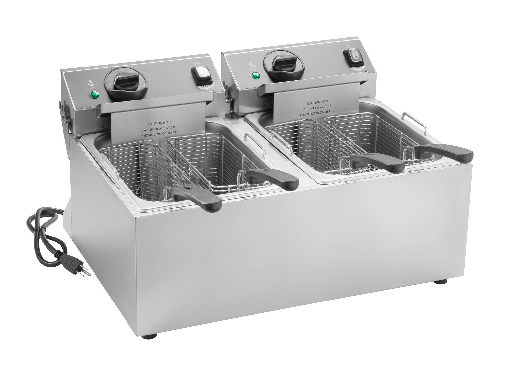 120-Volt 10 Lb. Standard-Duty Double-Well Countertop Fryer