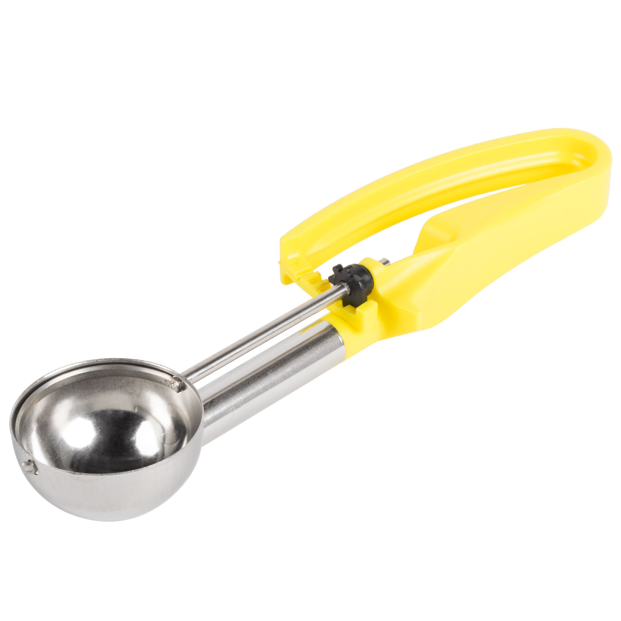 1 ⅘-ounce extended-length disher with yellow squeeze handle