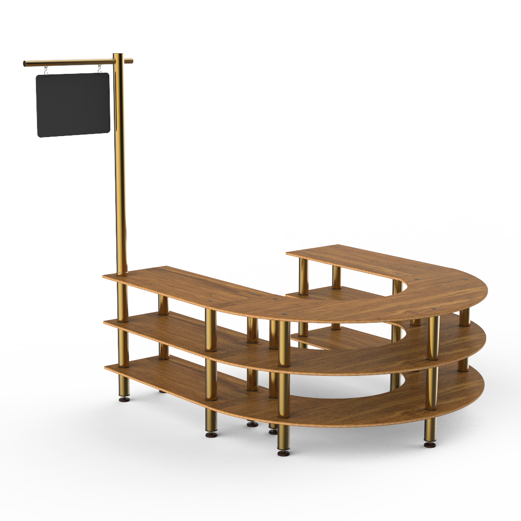 U Shaped Station L 88.0" W 81.5" Modular
