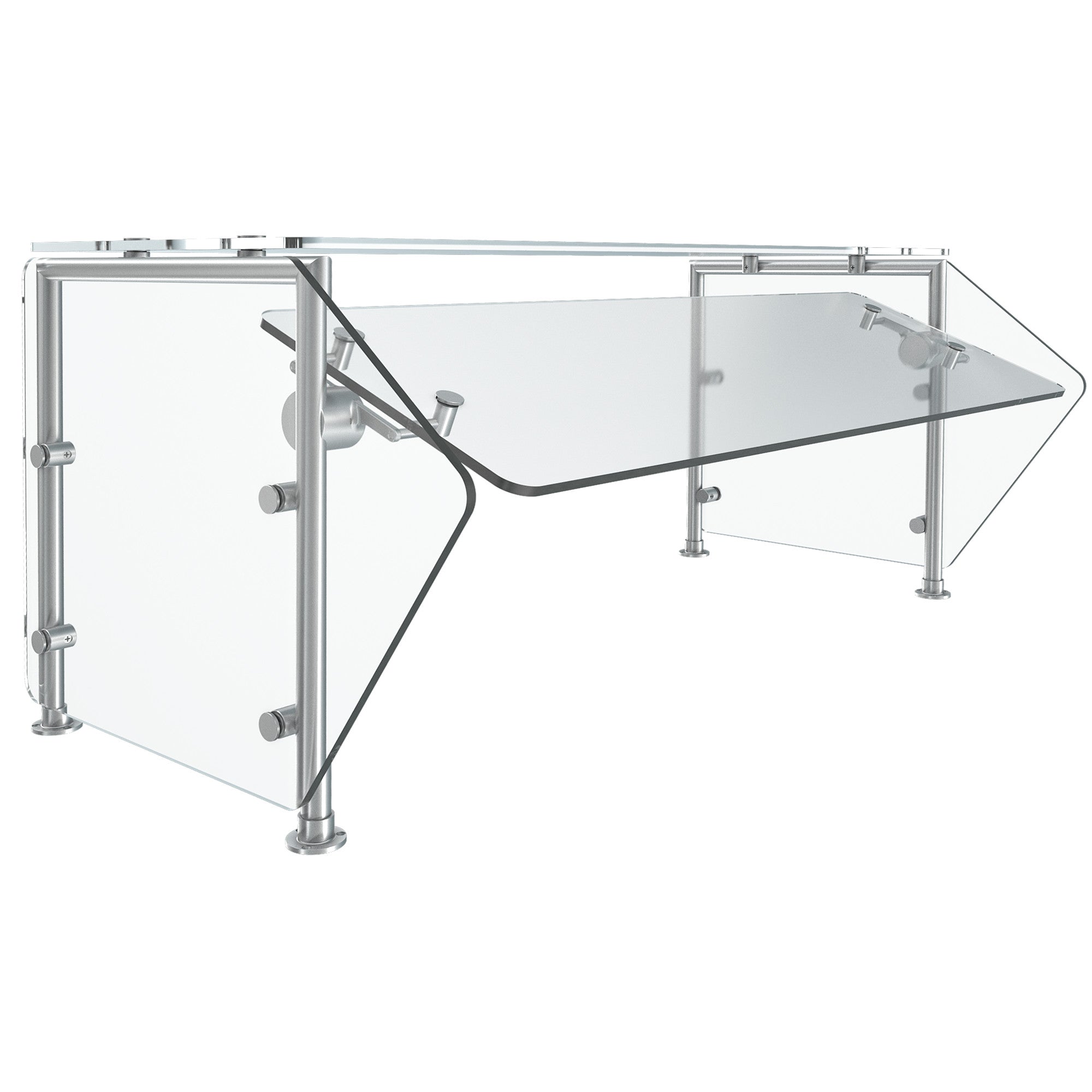 59-inch 6-Series Velocity Adjustable Single-Sided Breath Guard for 4-Pan/Well 4-Series Front-of-House Serving System