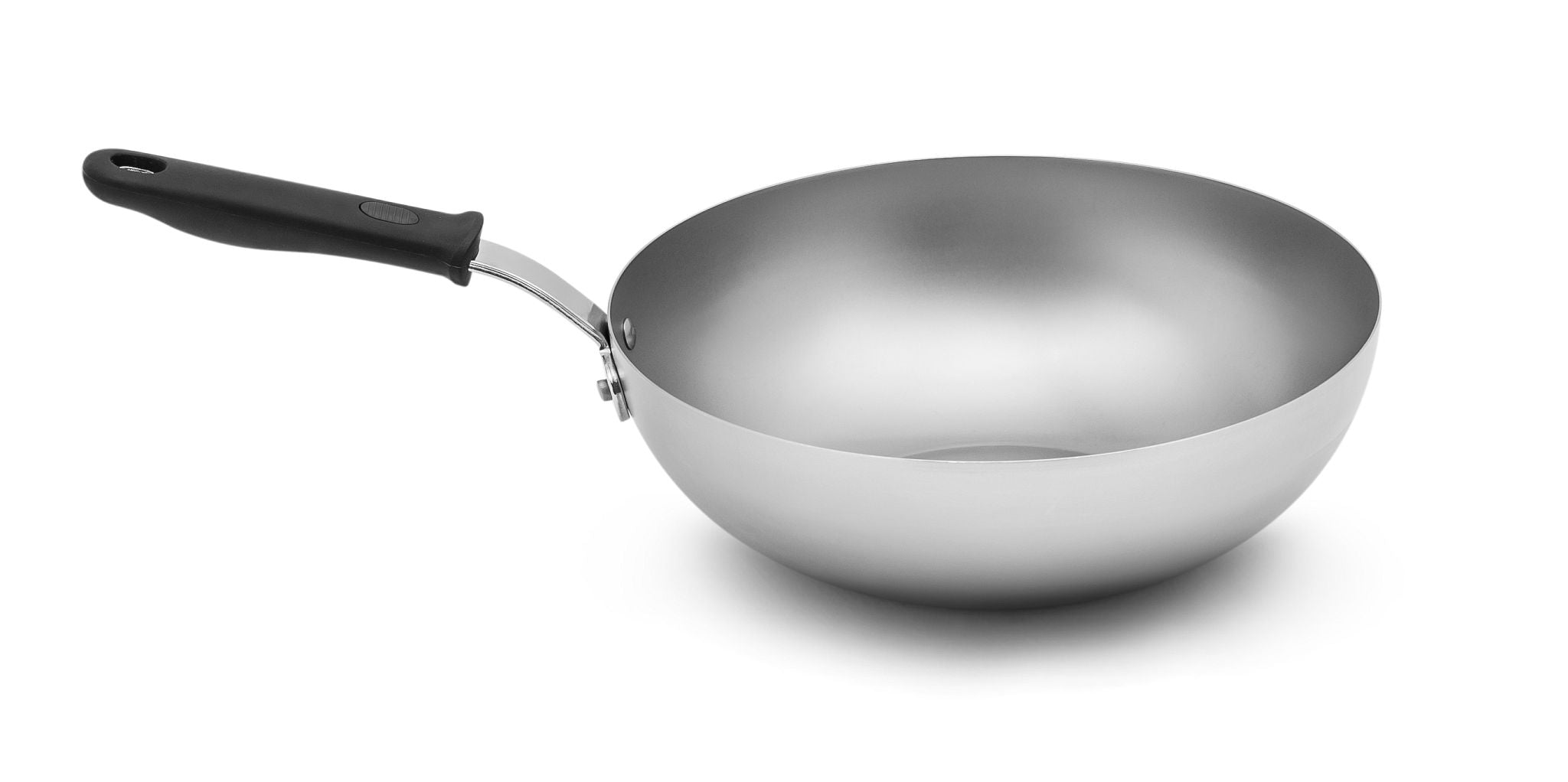 11-Inch Carbon Steel Stir-Fry Pan with Silicone Handle