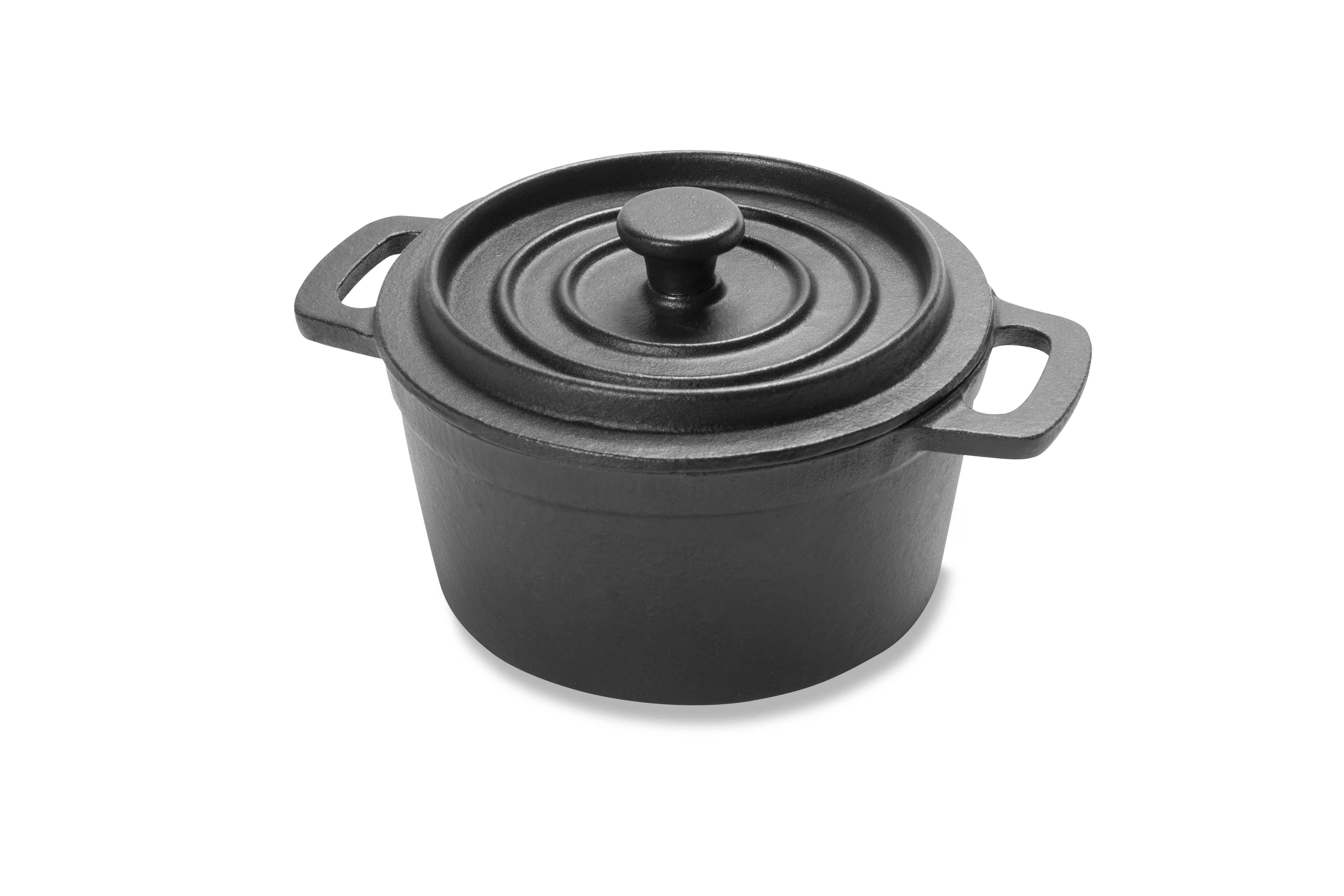 26 ? oz. High Round Cast-Iron Casserole Pan with Lid