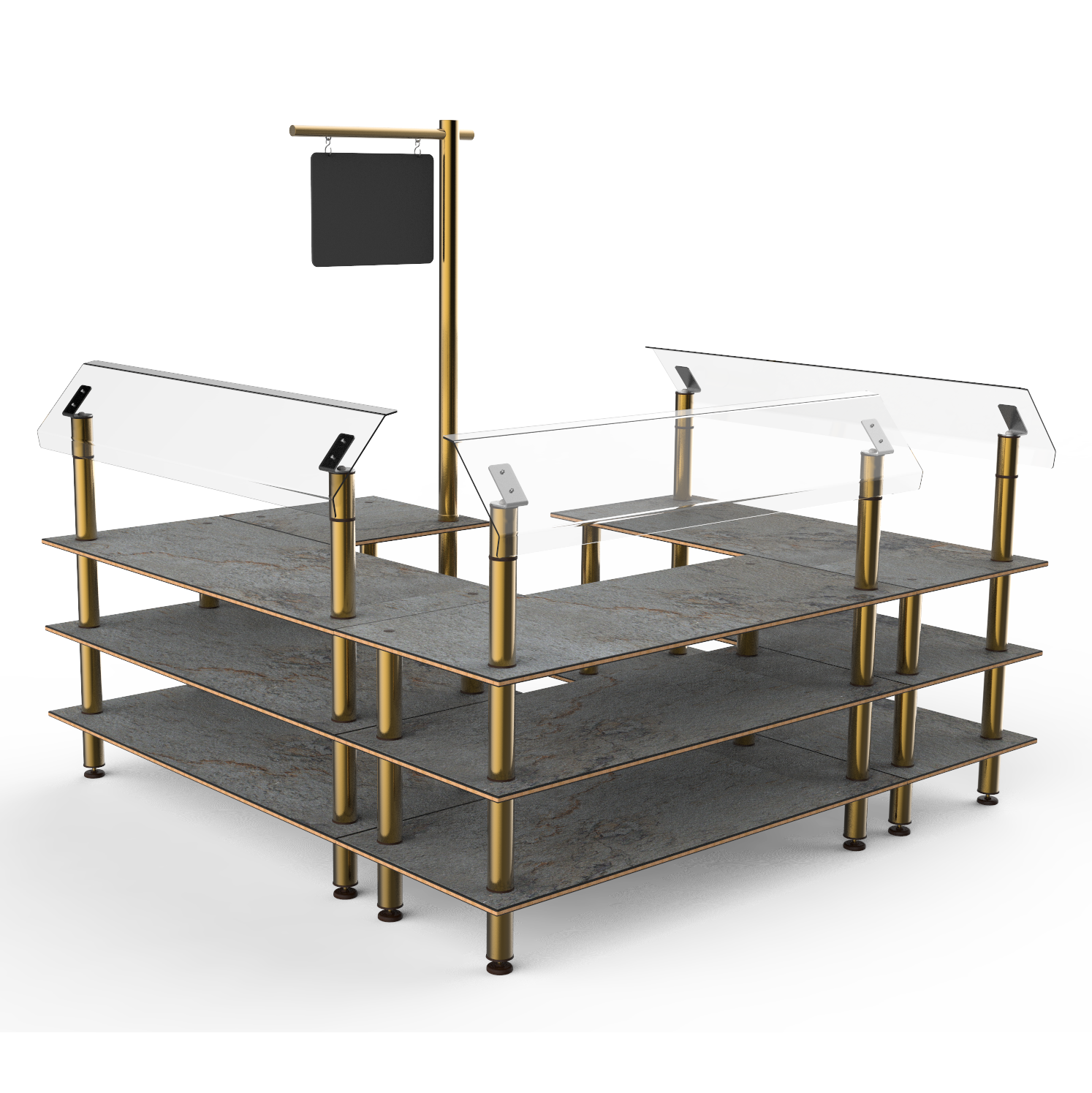 Self Service Salad Station L 100.5" W 100.5" Modular