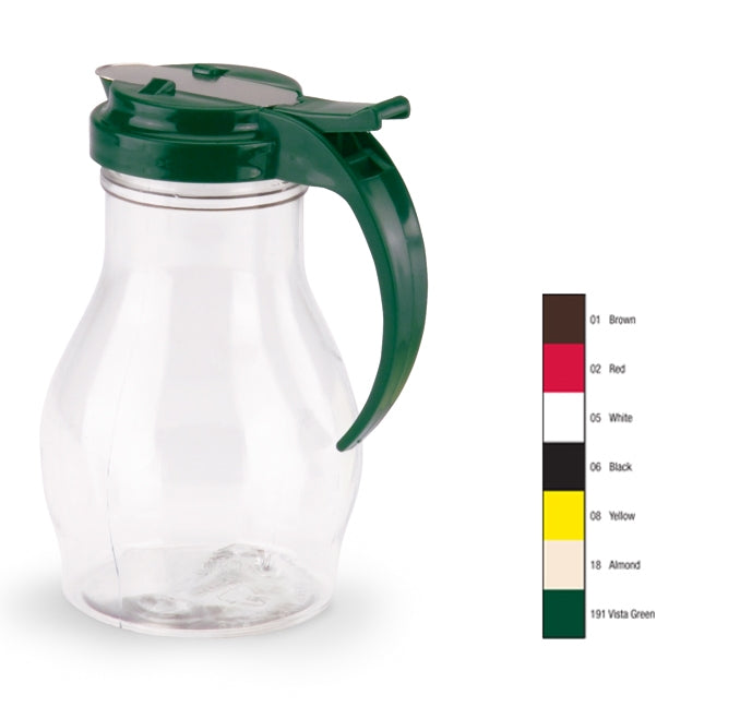 16-ounce plastic serving jar with red plastic top