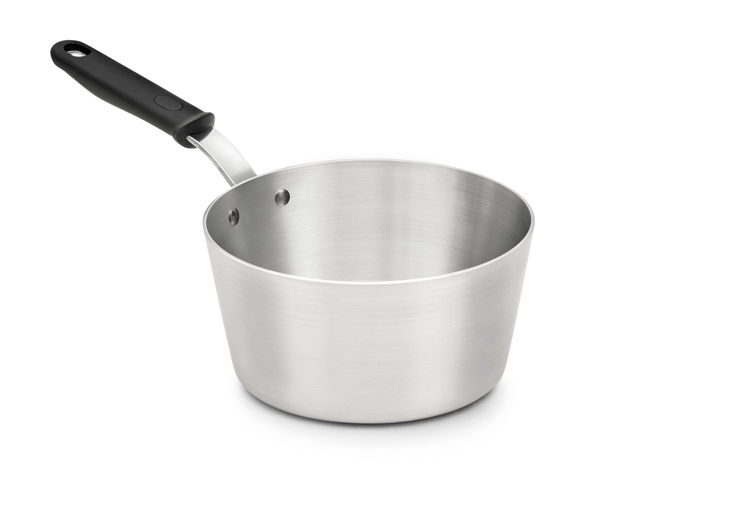 3 ¾-Quart Wear-Ever® Tapered Aluminum Saucepan with Natural Finish and Silicone Handle