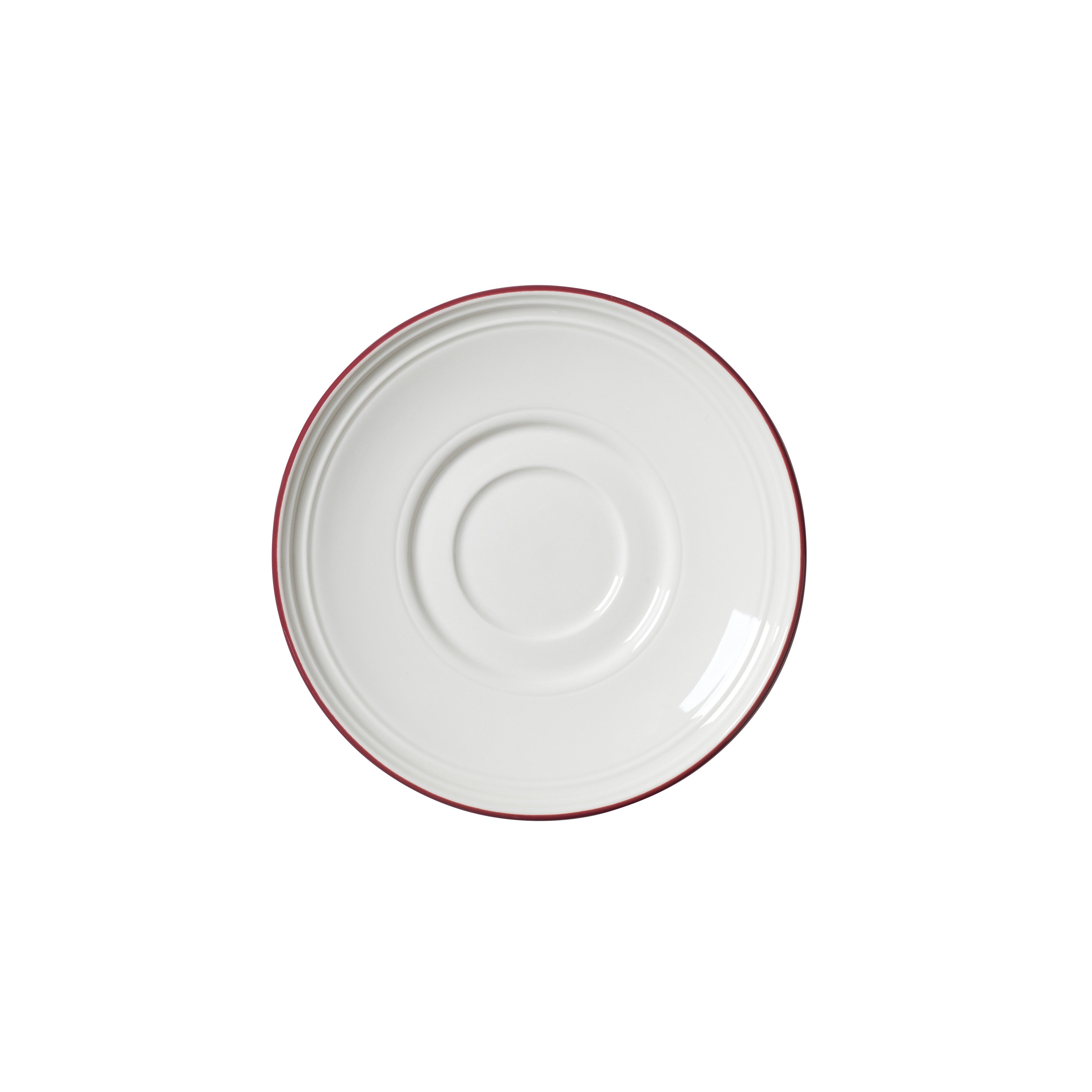 Saucer 6.0" Dia. Bead Maroon Ban