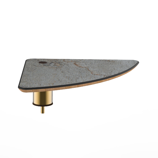 Large Triangle Low Display Shelf L 17.0" W 17.0" Modular