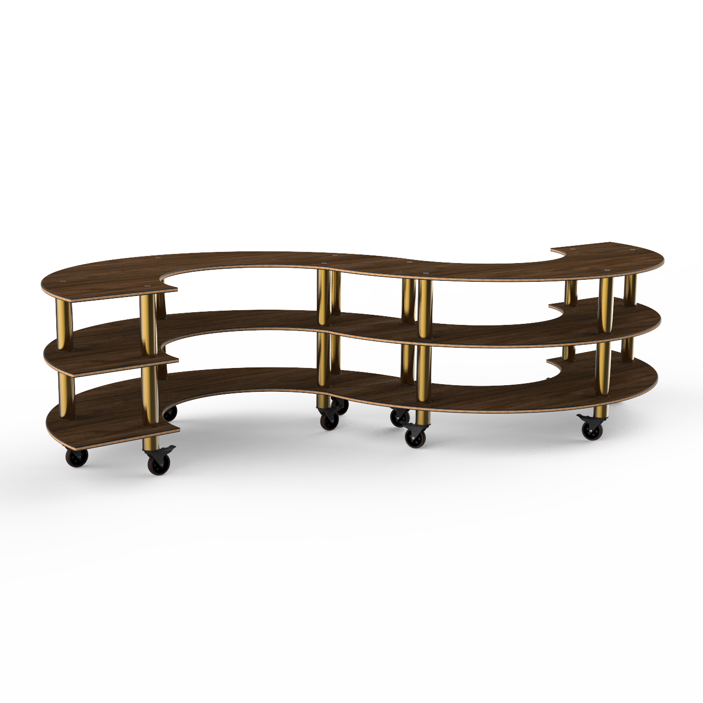 Small S Buffet Station L 141.0" W 76.0" Modular