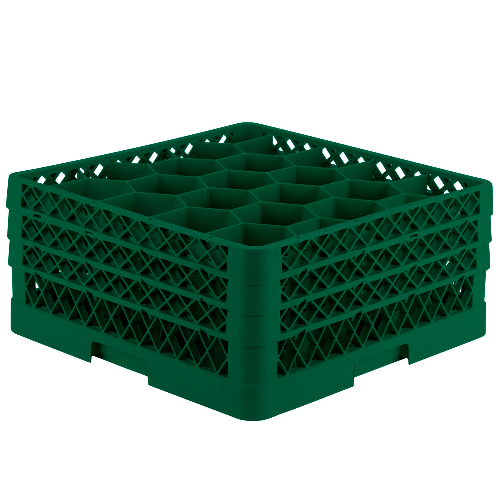 Traex® Full-Size Rack Max® Compartment Racks with 20 Hexagon shaped compartments and three extenders in Green