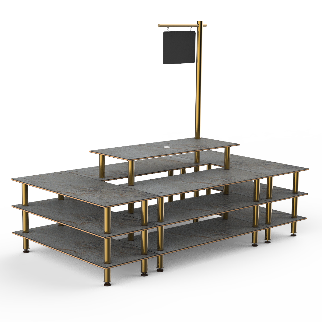 Market Square Station L 130.0" W 71.0" Modular