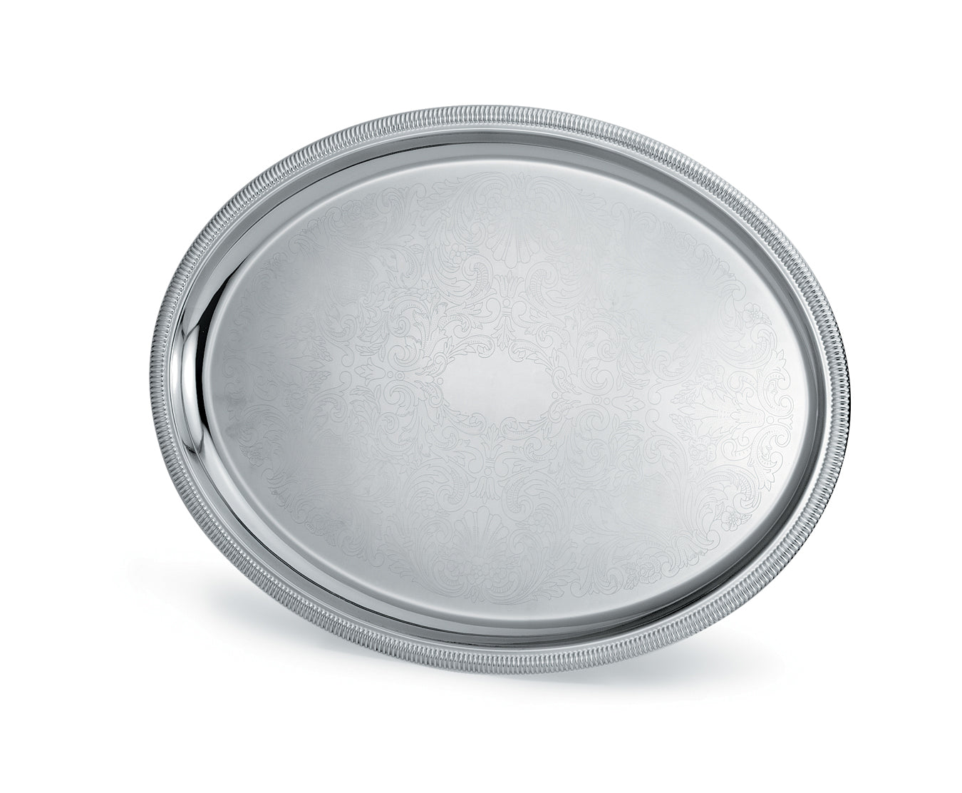 Elegant Reflections™ Oval Serving Trays - 21 ¾-inch Elegant Reflections oval stainless steel serving tray