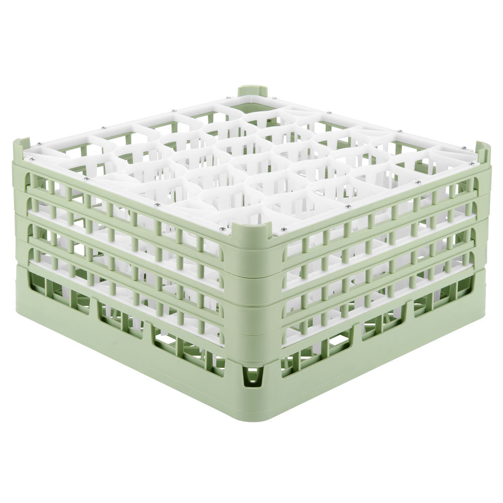 Signature Lemon Drop™ 30 compartment rack with xx-tall-plus height in Light Green and top extender in Light Green