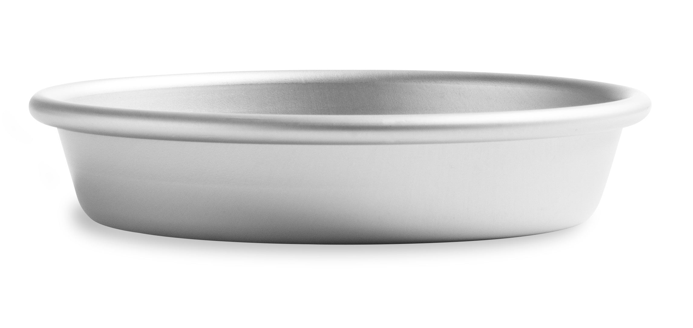 6 ½" Solid Tapered Press-Cut Aluminum Pizza Pan with Clear Coat Anodized Finish