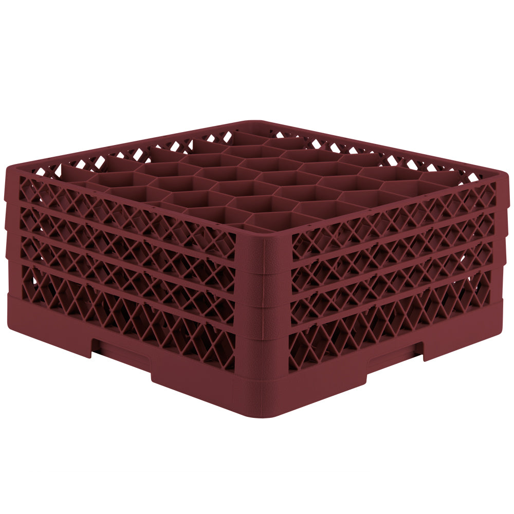 Traex® Full-Size Rack Max® 30 compartment rack with three extenders in Burgundy